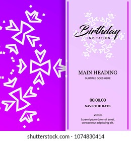 Happy Birthday typographic design with unique style