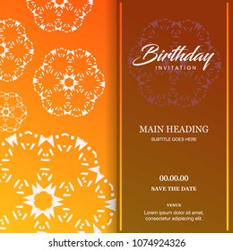 Happy Birthday typographic design with unique style