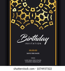 Happy Birthday typographic design with unique style 