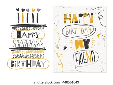 Happy birthday typographic design with vector illustration for your design.