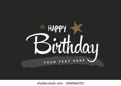 Happy Birthday typographic vector design for greeting cards, Birthday card, invitation card. Isolated birthday text, lettering composition. Vector Illustration eps.10