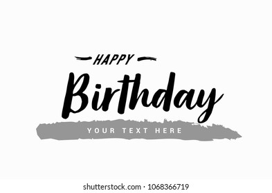 Happy Birthday typographic vector design for greeting cards, Birthday card, invitation card. Isolated birthday text, lettering composition. Vector Illustration eps.10
