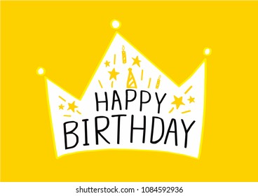Happy Birthday typographic vector design for greeting cards, Birthday card, invitation card. Isolated birthday text, lettering composition. 