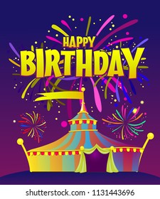 Happy Birthday typographic vector design for greeting cards, Birthday card, invitation card. Isolated birthday text, lettering composition. Vector Illustration