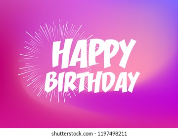 Happy Birthday typographic vector design for greeting cards, print and cloths. Isolated birthday text, lettering composition.
