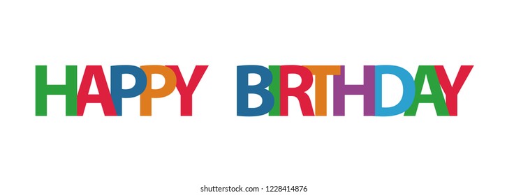 Happy Birthday typographic vector design for greeting cards, print and cloths.