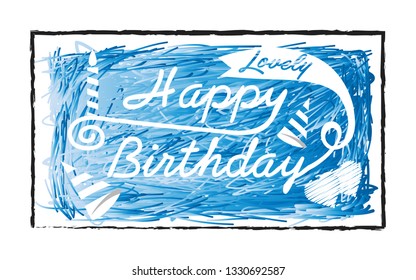 Happy Birthday typographic vector design for greeting cards, Birthday card, invitation card. Isolated birthday text, lettering composition. Vector Illustration eps.10 - Vector
