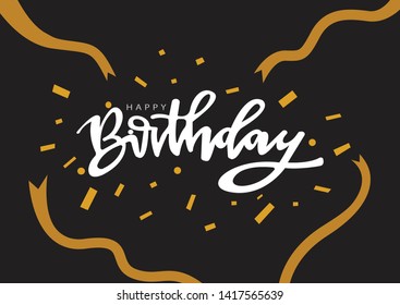 Happy Birthday typographic vector design for greeting cards, Birthday
card, invitation card.