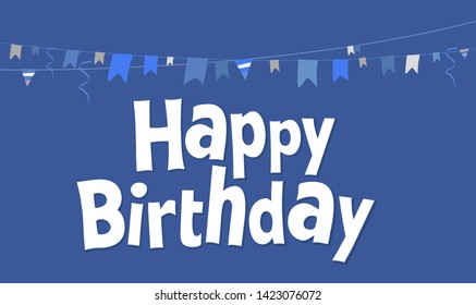 Happy Birthday typographic vector design for greeting cards, Birthday card, invitation card. Isolated birthday text, lettering composition. Vector Illustration eps.10 - Vector