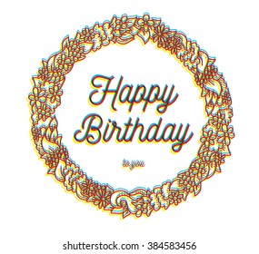 Happy Birthday typographic vector design for greeting cards, print and cloths. Isolated lettering composition.