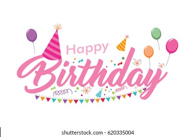 Alles Gute zum Geburtstag, typografische Vektorillustration Design für Grußkarten, Geburtstagskarte, Einladungskarte. Einziger Geburtstagstext, Schriftzusammensetzung. Vektorillustration Illustration eps.10