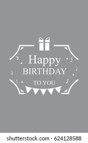 Happy Birthday typographic vector design for greeting cards