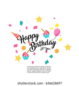 Happy Birthday Typographic Vector Design Greeting Stock Vector (Royalty ...
