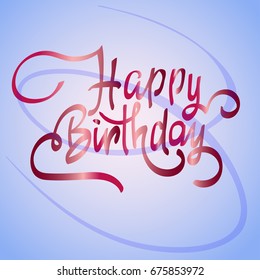Happy Birthday typographic vector design for greeting cards, print and cloths. Vector illustration. Isolated birthday text, lettering composition.