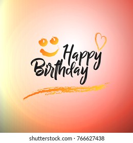 Happy Birthday Typographic vector design for greeting card, birthday card, invitation card, isolated text, lettering composition. Vector Illustration eps.10