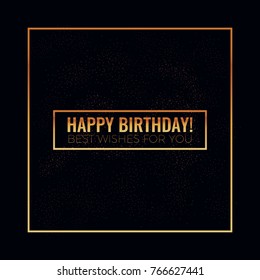 Happy Birthday Typographic vector design for greeting card, birthday card, invitation card, isolated text, lettering composition. Vector Illustration eps.10