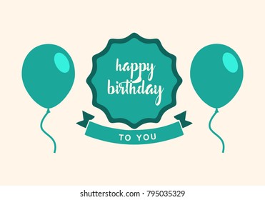 Happy Birthday typographic vector design for greeting cards, print and cloths. Isolated birthday text, lettering composition.