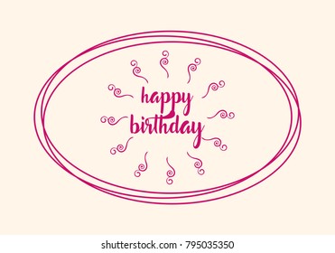 Happy Birthday typographic vector design for greeting cards, print and cloths. Isolated birthday text, lettering composition.