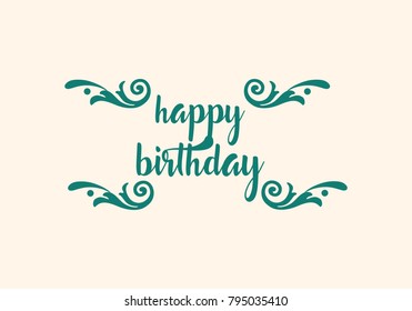 Happy Birthday typographic vector design for greeting cards, print and cloths. Isolated birthday text, lettering composition.