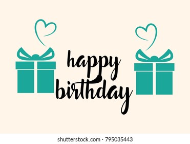 Happy Birthday typographic vector design for greeting cards, print and cloths. Isolated birthday text, lettering composition.