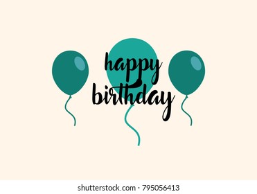 Happy Birthday typographic vector design for greeting cards, print and cloths. Isolated birthday text, lettering composition.