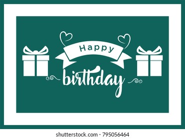 Happy Birthday typographic vector design for greeting cards, print and cloths. Isolated birthday text, lettering composition.