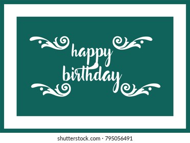 Happy Birthday typographic vector design for greeting cards, print and cloths. Isolated birthday text, lettering composition.