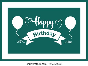Happy Birthday typographic vector design for greeting cards, print and cloths. Isolated birthday text, lettering composition.