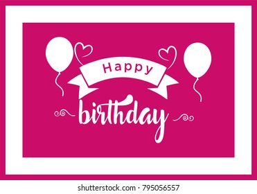 Happy Birthday typographic vector design for greeting cards, print and cloths. Isolated birthday text, lettering composition.