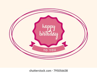 Happy Birthday typographic vector design for greeting cards, print and cloths. Isolated birthday text, lettering composition.