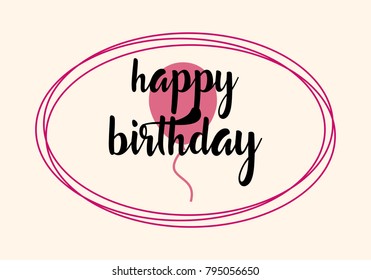 Happy Birthday typographic vector design for greeting cards, print and cloths. Isolated birthday text, lettering composition.