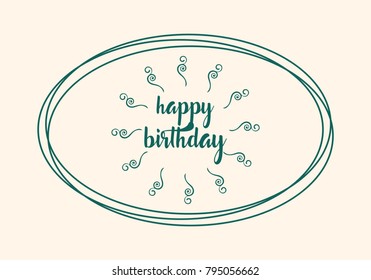 Happy Birthday typographic vector design for greeting cards, print and cloths. Isolated birthday text, lettering composition.