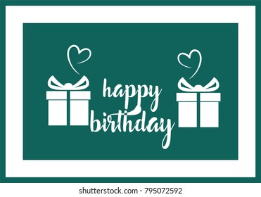 Happy Birthday typographic vector design for greeting cards, print and cloths. Isolated birthday text, lettering composition.