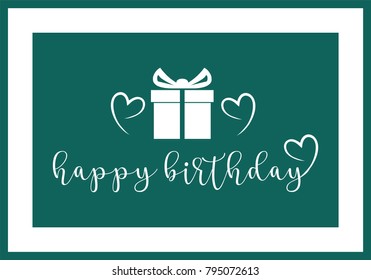 Happy Birthday typographic vector design for greeting cards, print and cloths. Isolated birthday text, lettering composition.