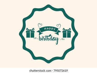 Happy Birthday typographic vector design for greeting cards, print and cloths. Isolated birthday text, lettering composition.