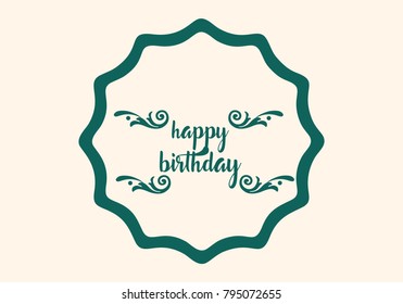 Happy Birthday typographic vector design for greeting cards, print and cloths. Isolated birthday text, lettering composition.