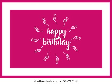 Happy Birthday typographic vector design for greeting cards, print and cloths. Isolated birthday text, lettering composition.