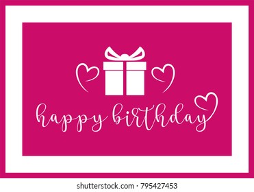 Happy Birthday typographic vector design for greeting cards, print and cloths. Isolated birthday text, lettering composition.