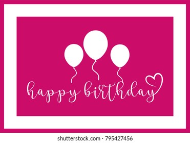 Happy Birthday typographic vector design for greeting cards, print and cloths. Isolated birthday text, lettering composition.
