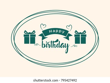Happy Birthday typographic vector design for greeting cards, print and cloths. Isolated birthday text, lettering composition.