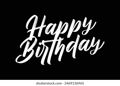 Feliz cumpleaños tipografía arte diseño Vector