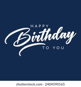 Happy Birthday typography design vector. Beautiful greeting card scratched calligraphy black text word gold stars. Handwritten modern brush lettering white background isolated vector	