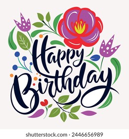 Happy birthday typography design vector