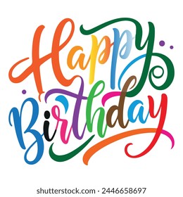 Vector de diseño de tipografía de feliz cumpleaños