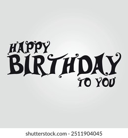 Happy Birthday typography design vector Beautiful