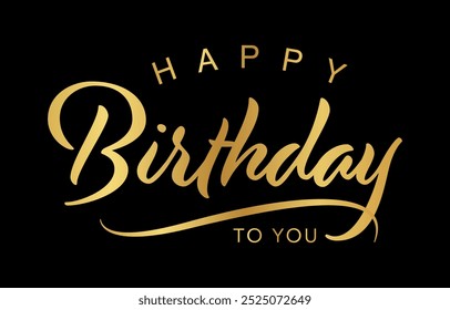 Happy Birthday typography design vector, Happy Birthday text	