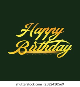 Happy Birthday typography design vector. Beautiful greeting card scratched calligraphy black text word. Handwritten modern brush lettering white background isolated vector