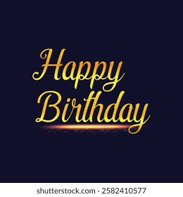 Happy Birthday typography design vector. Beautiful greeting card scratched calligraphy black text word. Handwritten modern brush lettering white background isolated vector