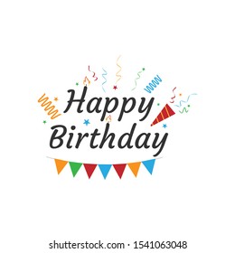 Happy birthday typography Lettering Design. Posters, Greeting Cards And Invitation