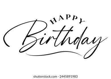 Feliz cumpleaños tipografía Ilustración vectorial de letras.